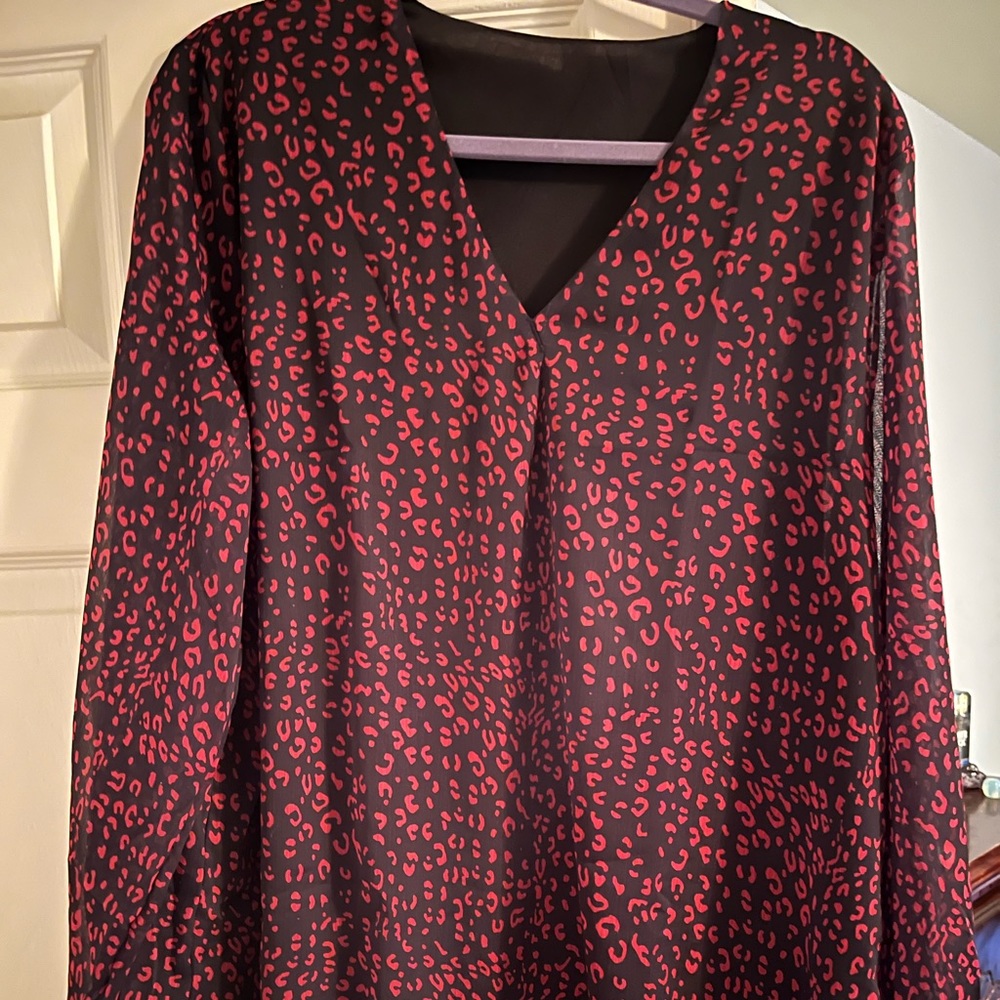 Black and Red Blouse